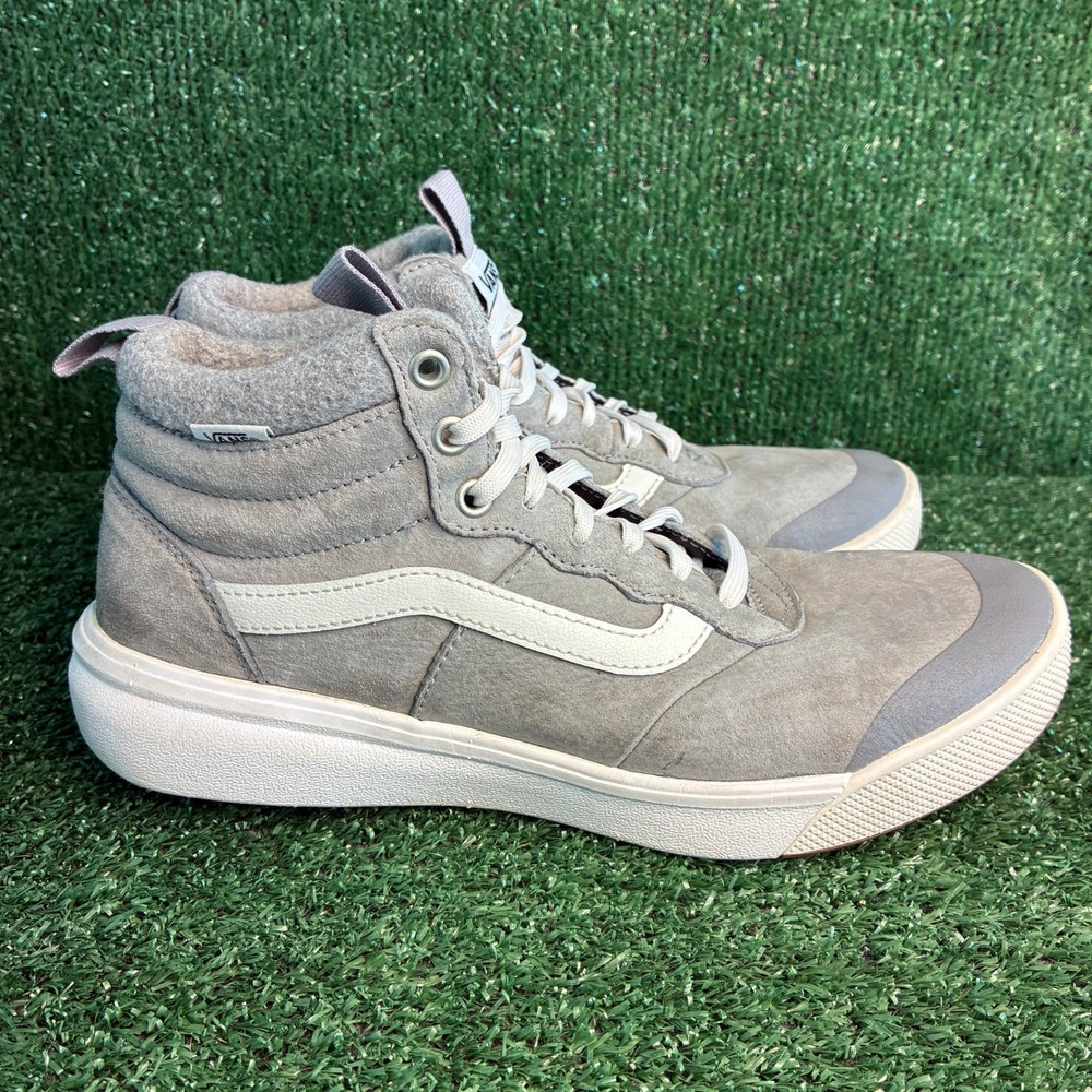 Vans Ultrarange Hi MTE Wool Suede Weatherproof Sneakers Grey Mens 9.5 Womens 11